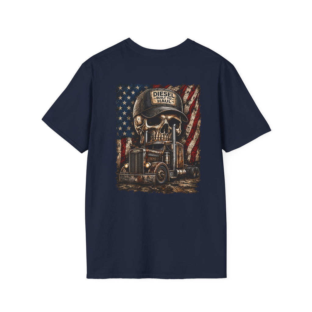 American Old School Semi with Skull T-Shirt