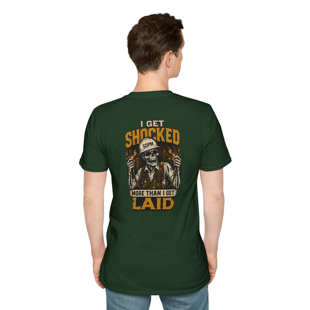 Electrician Funny Get Shocked More Than Laid T-Shirt