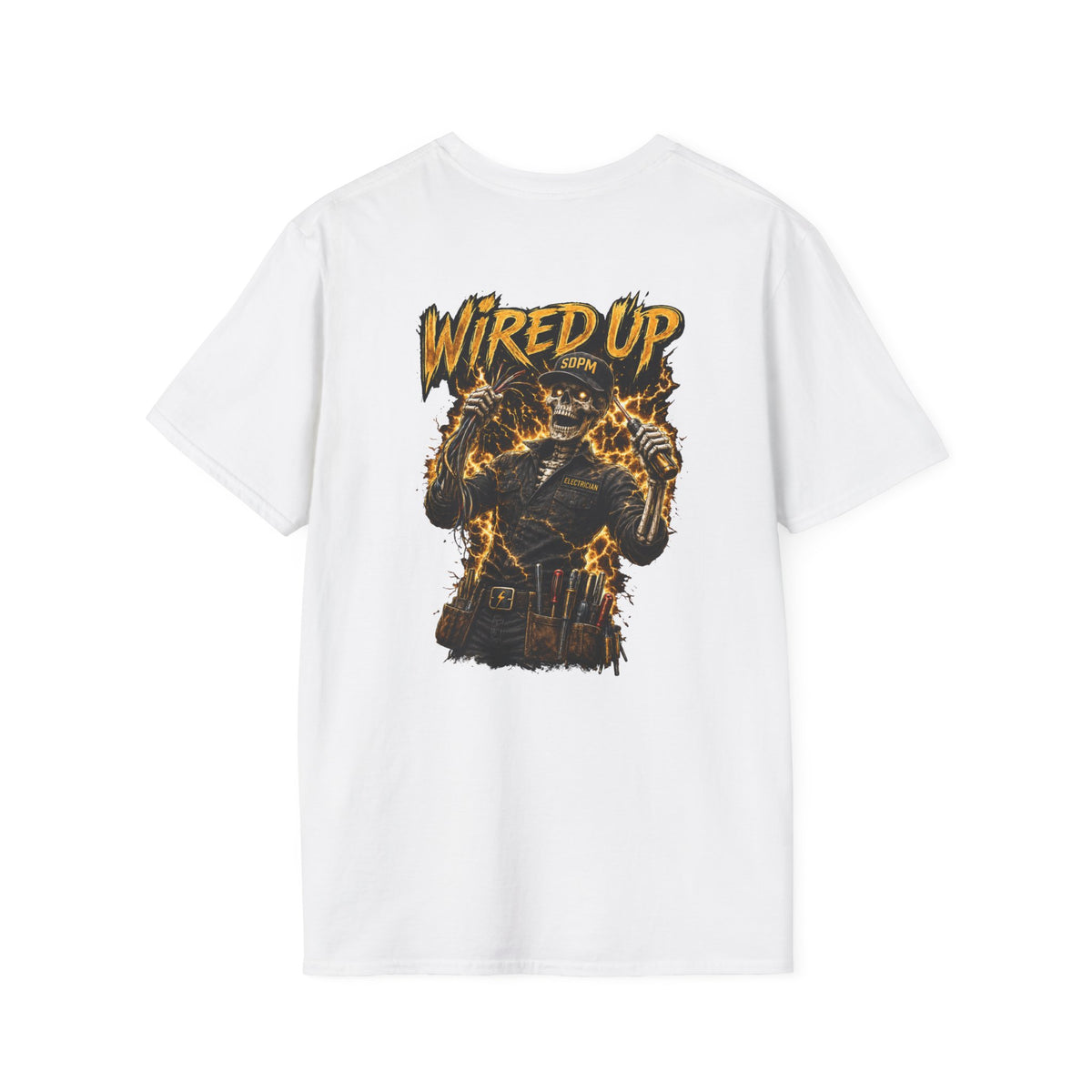 Electrician Wired Up Skeleton T-Shirt