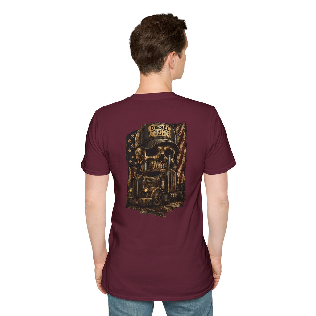 American Old School Semi with Skull T-Shirt