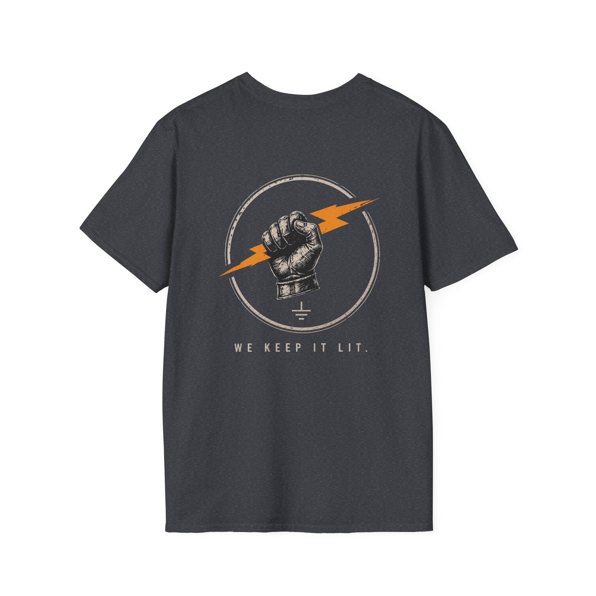 Electrician Holding Energy Bolt T-Shirt