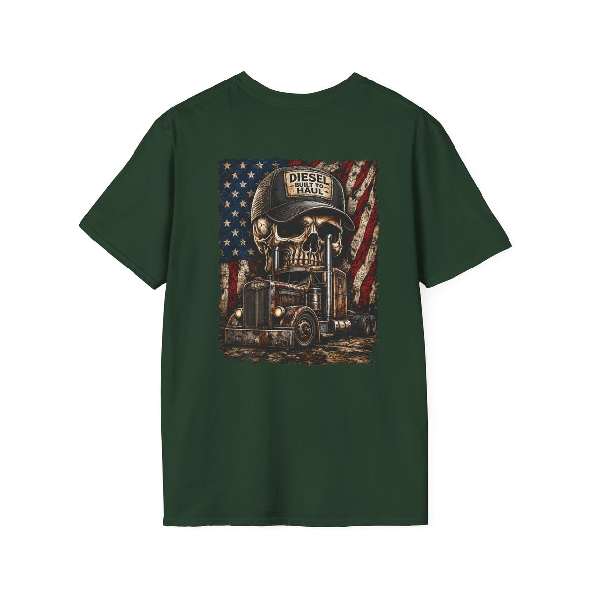 American Old School Semi with Skull T-Shirt