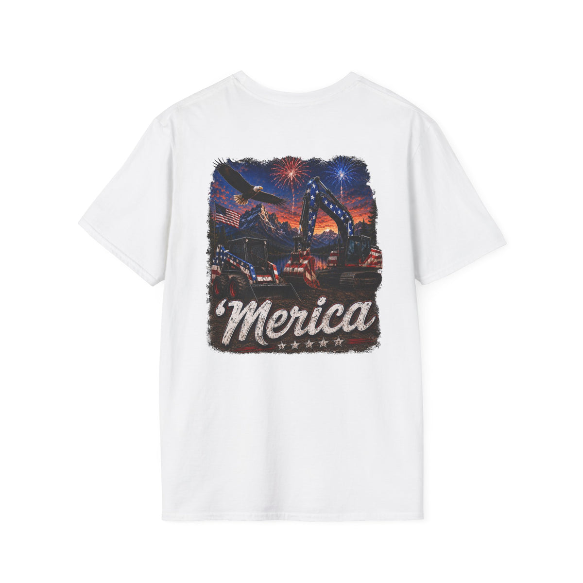 Patriotic 'Merica Heavy Equipment T-Shirt