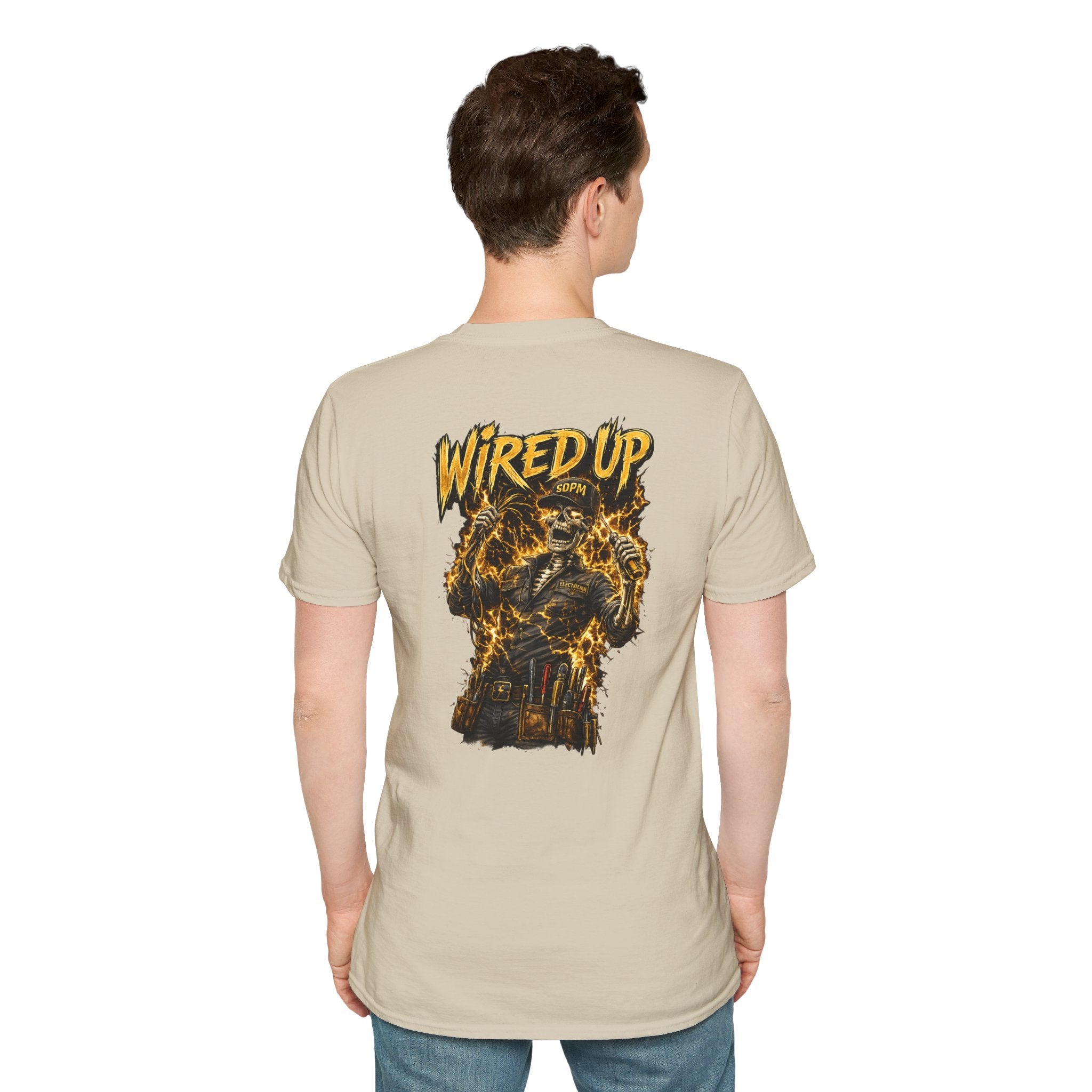 Electrician Wired Up Skeleton T-Shirt