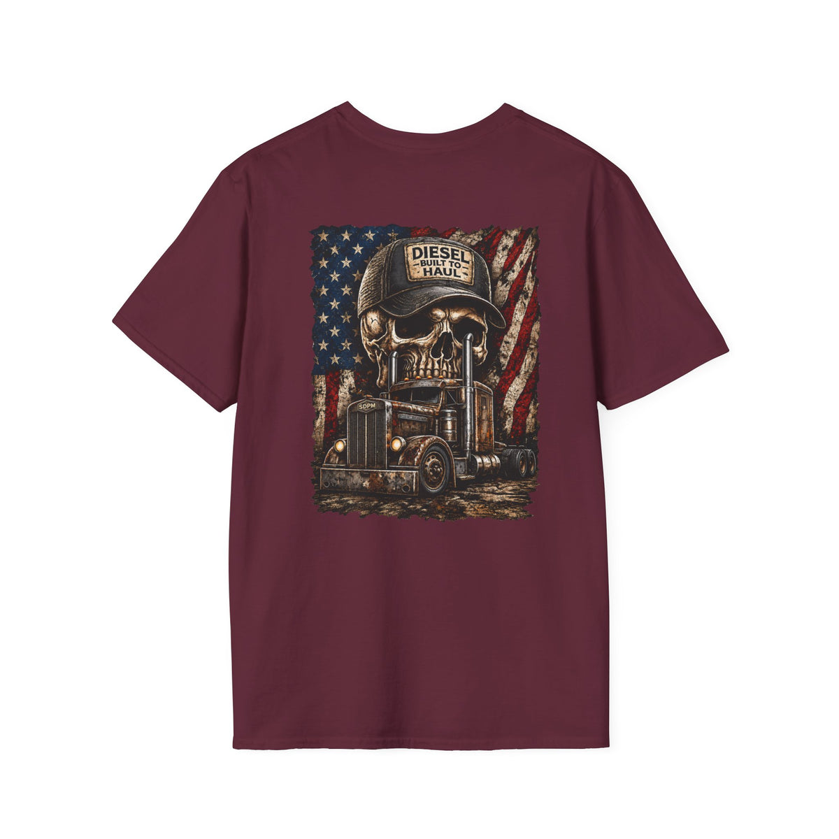 American Old School Semi with Skull T-Shirt