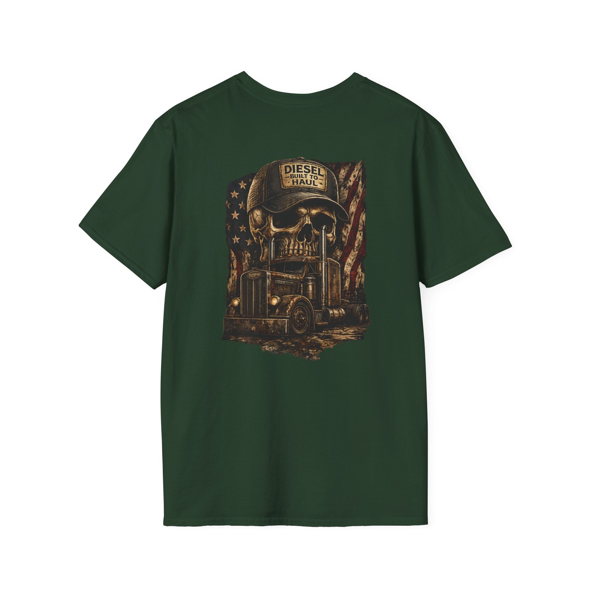 American Old School Semi with Skull T-Shirt