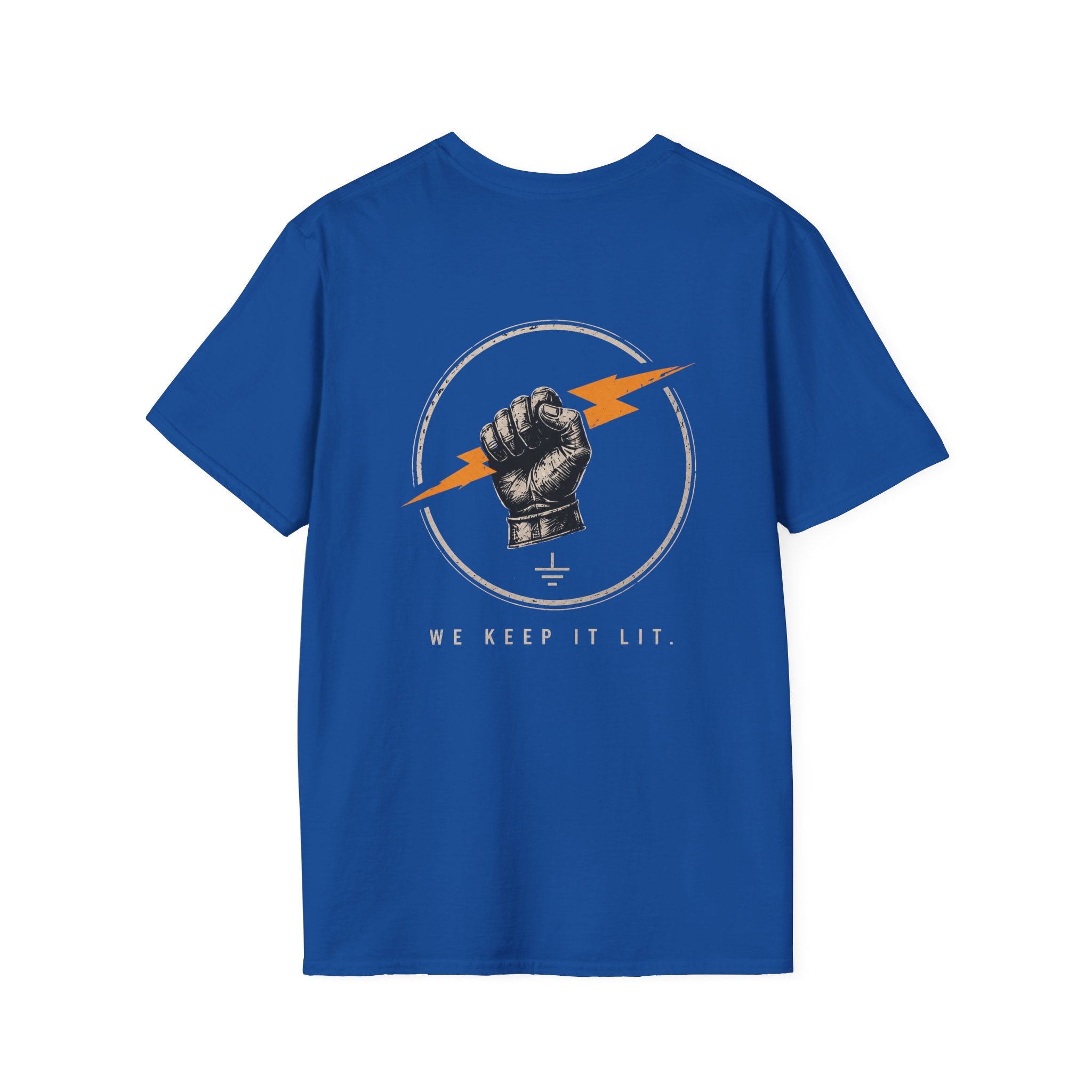 Electrician Holding Energy Bolt T-Shirt