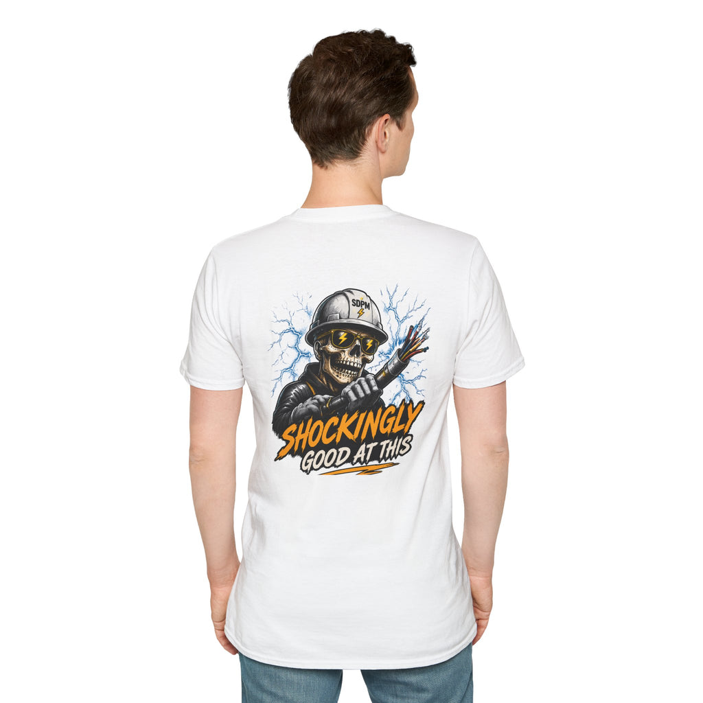 Shockingly Good At This Electrician Funny Skeleton T-Shirt
