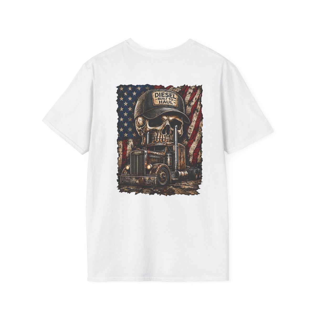 American Old School Semi with Skull T-Shirt
