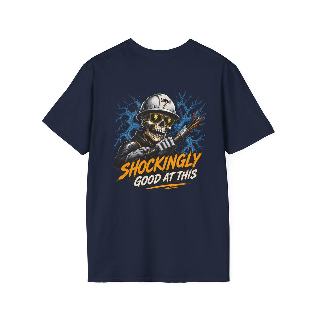 Shockingly Good At This Electrician Funny Skeleton T-Shirt
