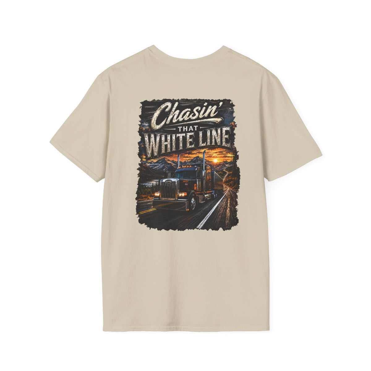 Chasing That White Line Trucking T-Shirt