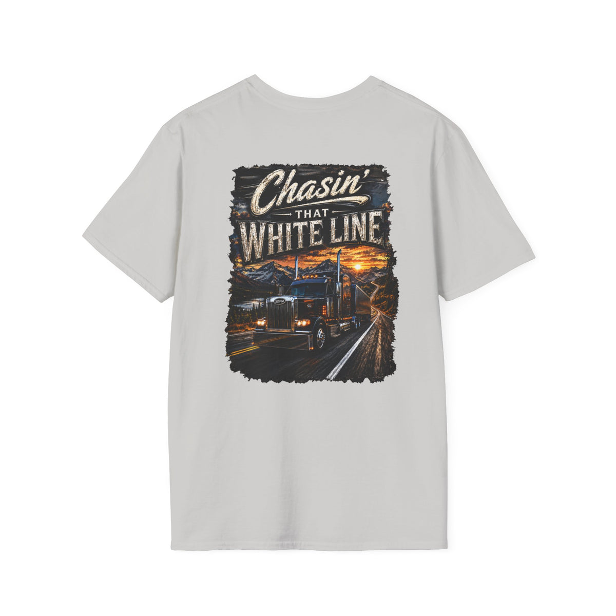 Chasing That White Line Trucking T-Shirt