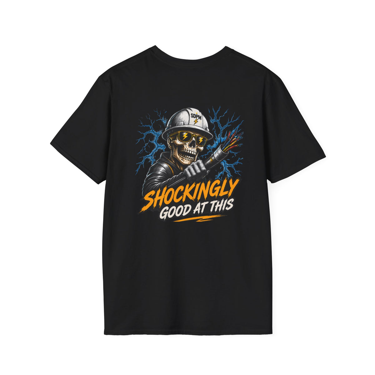 Shockingly Good At This Electrician Funny Skeleton T-Shirt