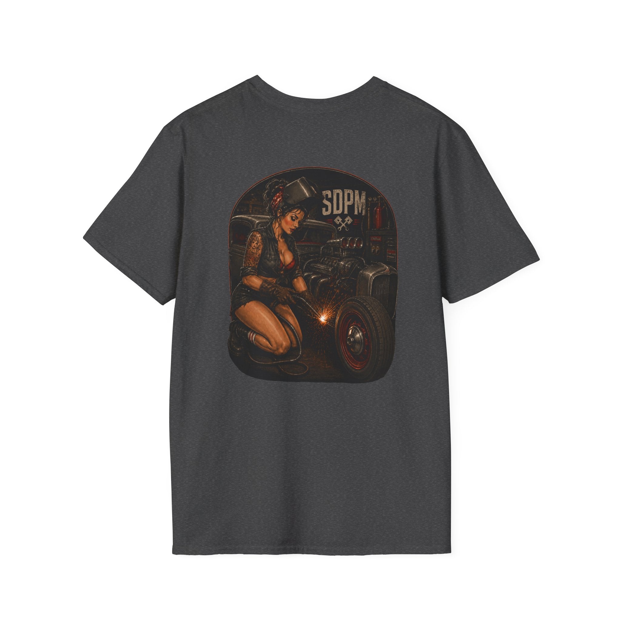 Pinup Welder Hot Rod T-Shirt