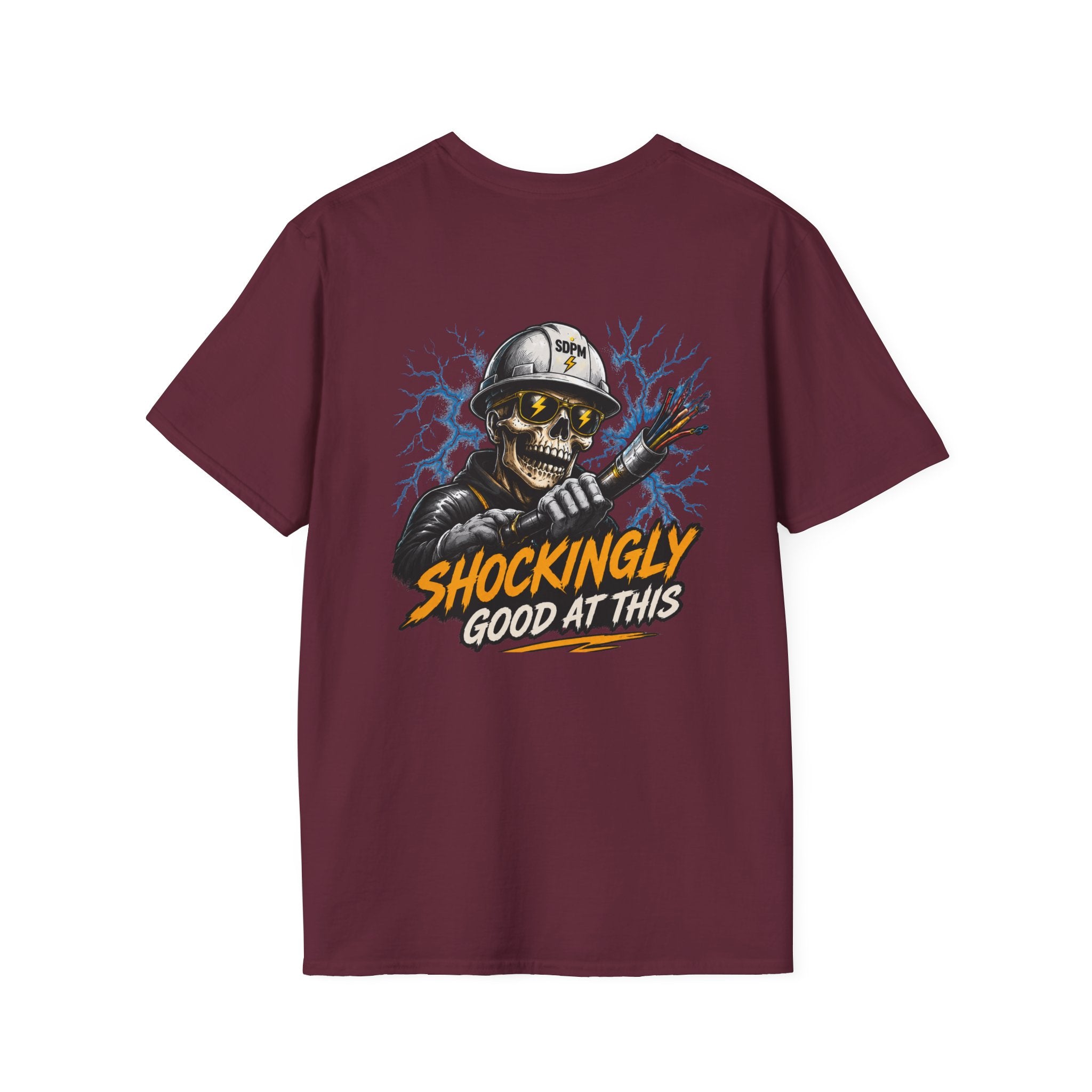 Shockingly Good At This Electrician Funny Skeleton T-Shirt