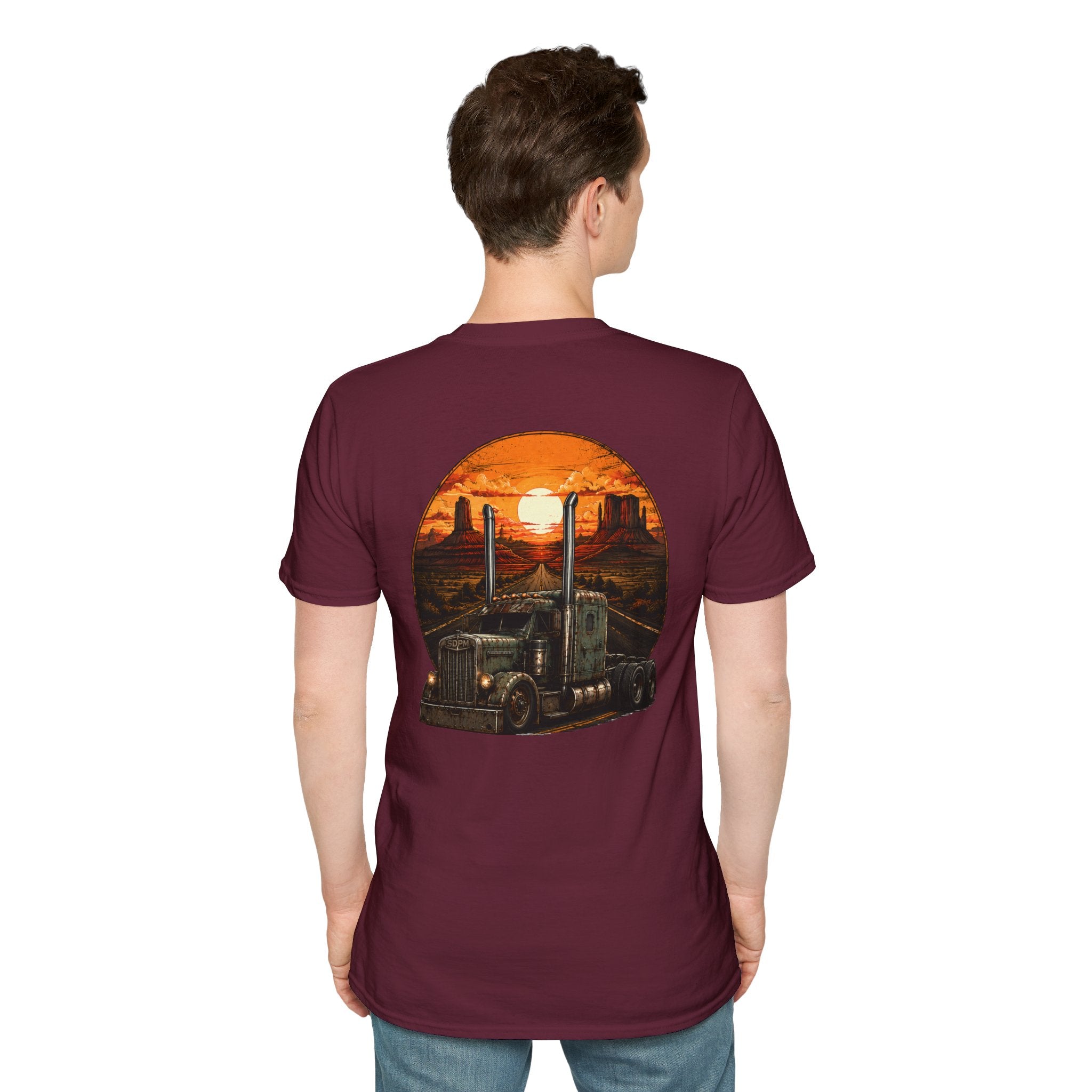 Rat Rod Style Semi Sunset T-Shirt