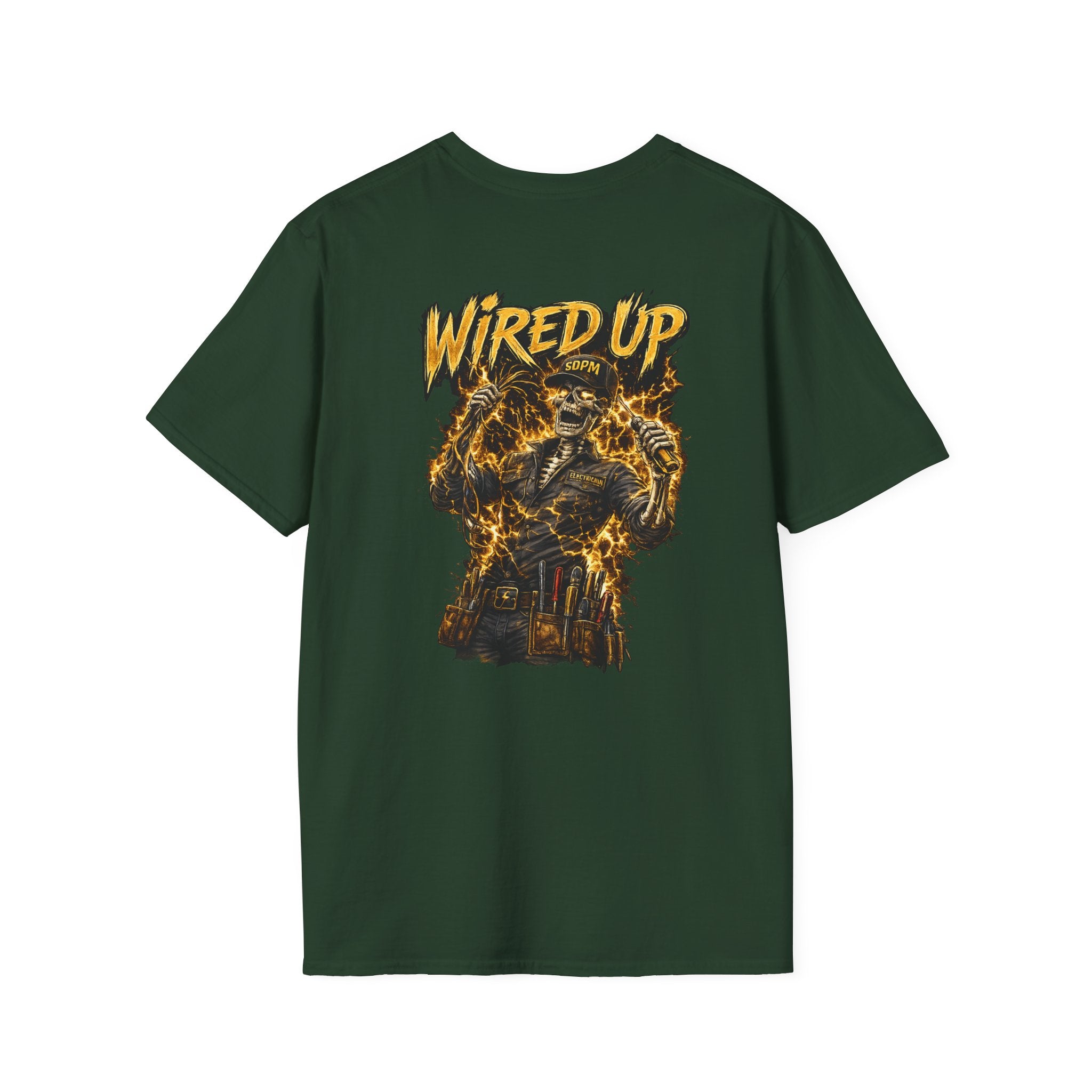 Electrician Wired Up Skeleton T-Shirt