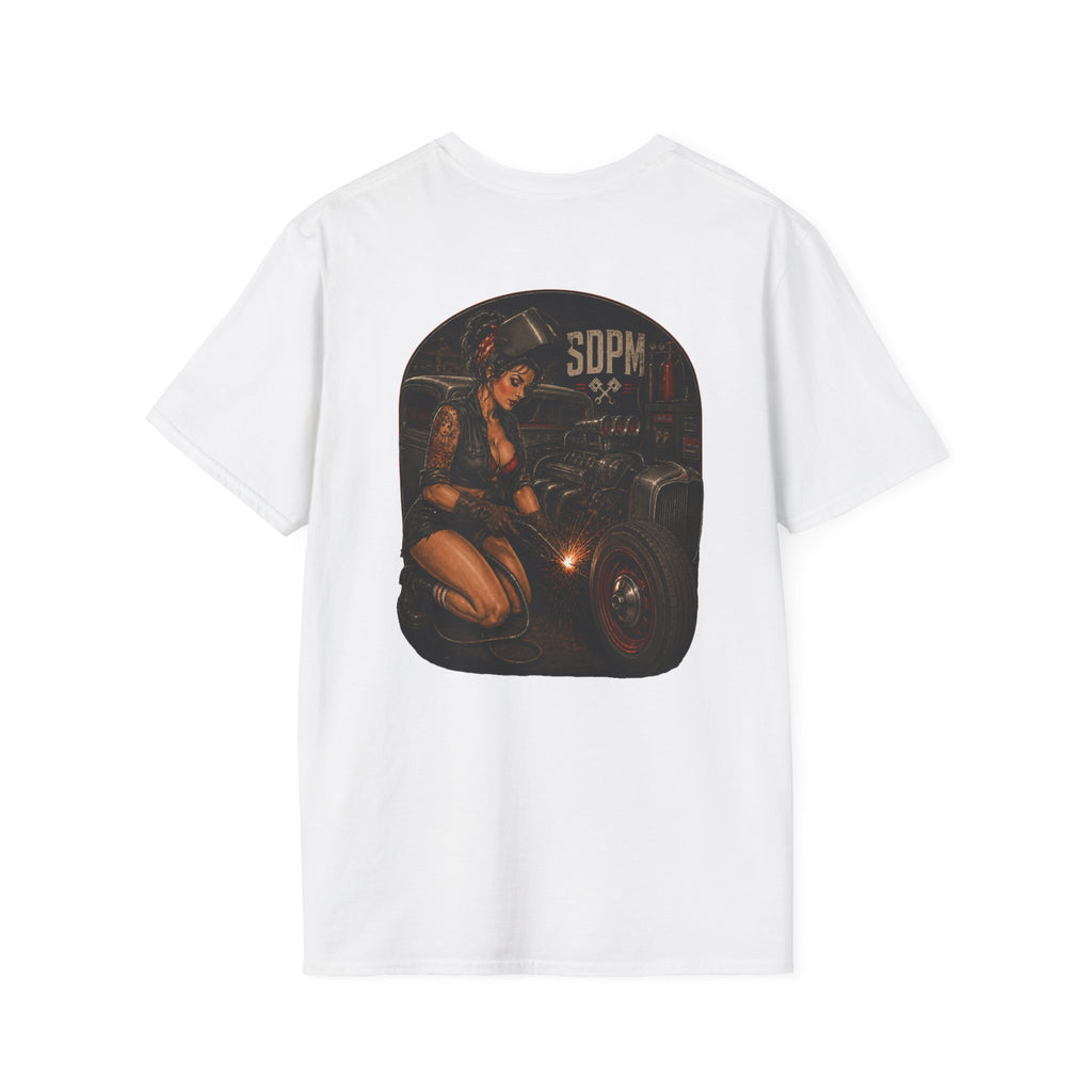 Pinup Welder Hot Rod T-Shirt