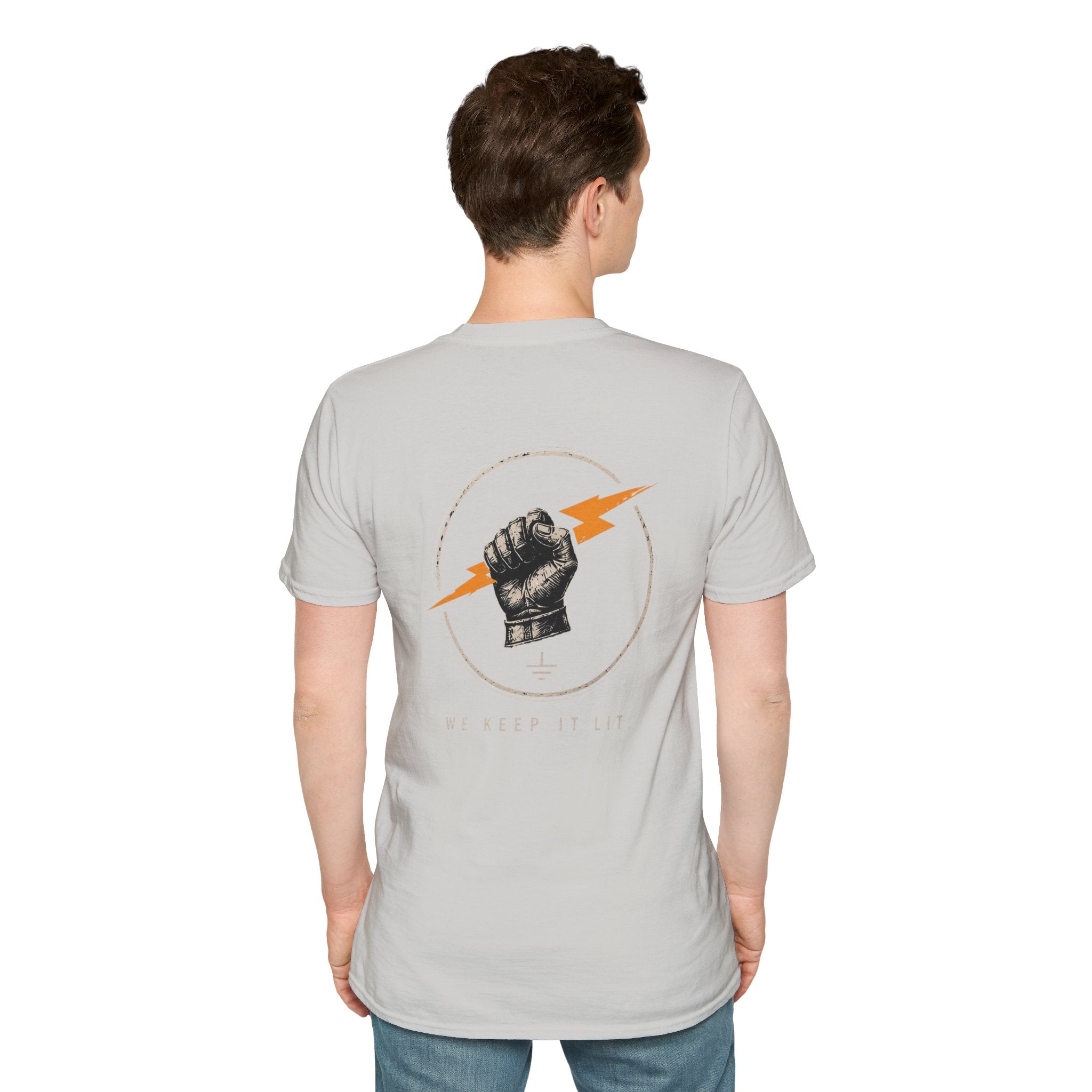Electrician Holding Energy Bolt T-Shirt