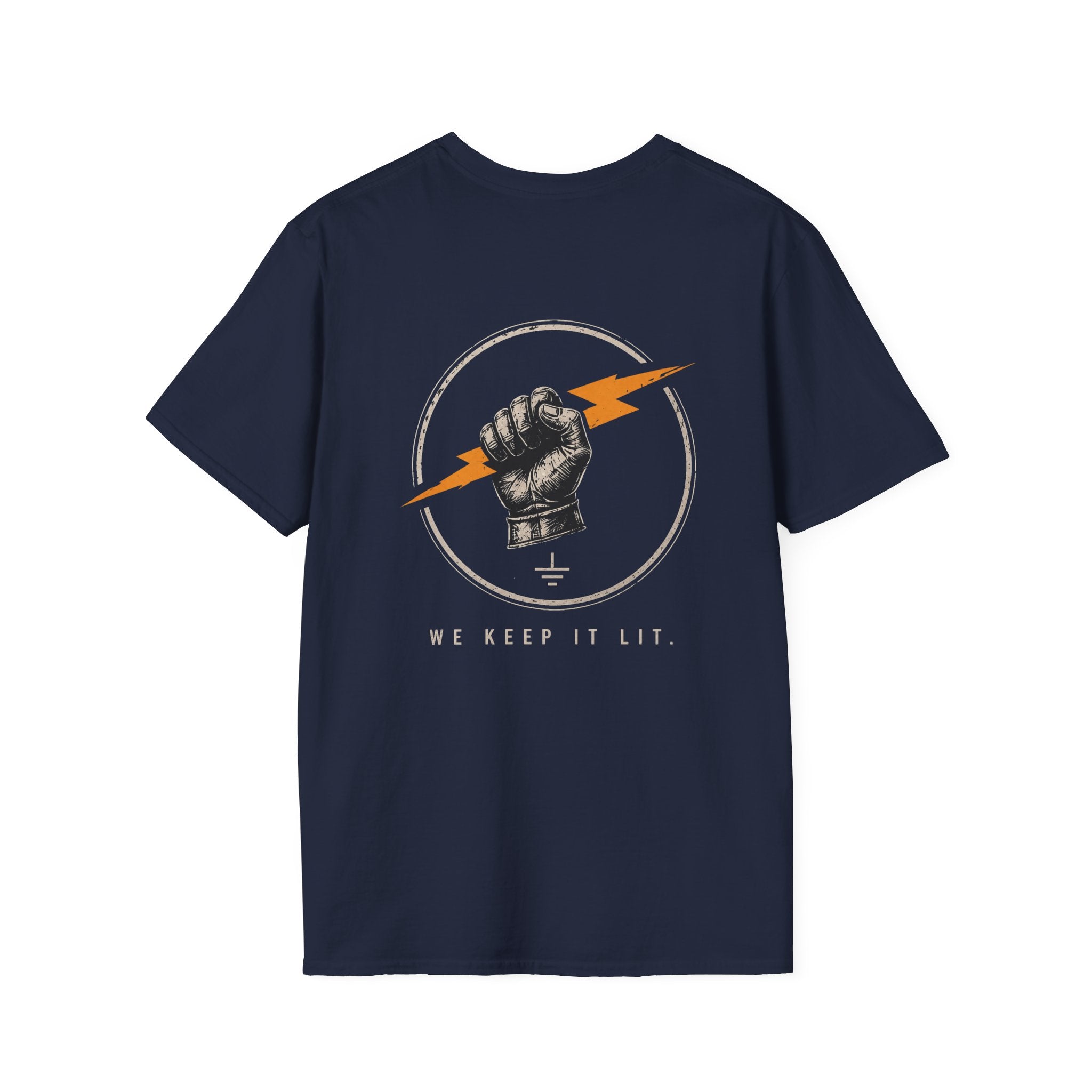 Electrician Holding Energy Bolt T-Shirt