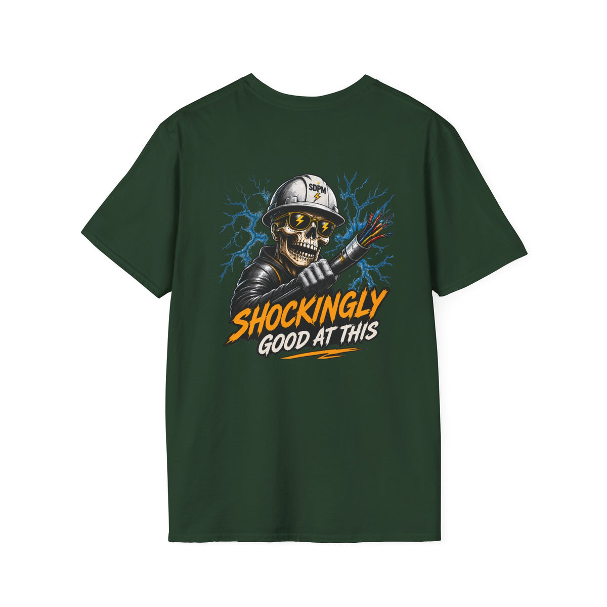 Shockingly Good At This Electrician Funny Skeleton T-Shirt