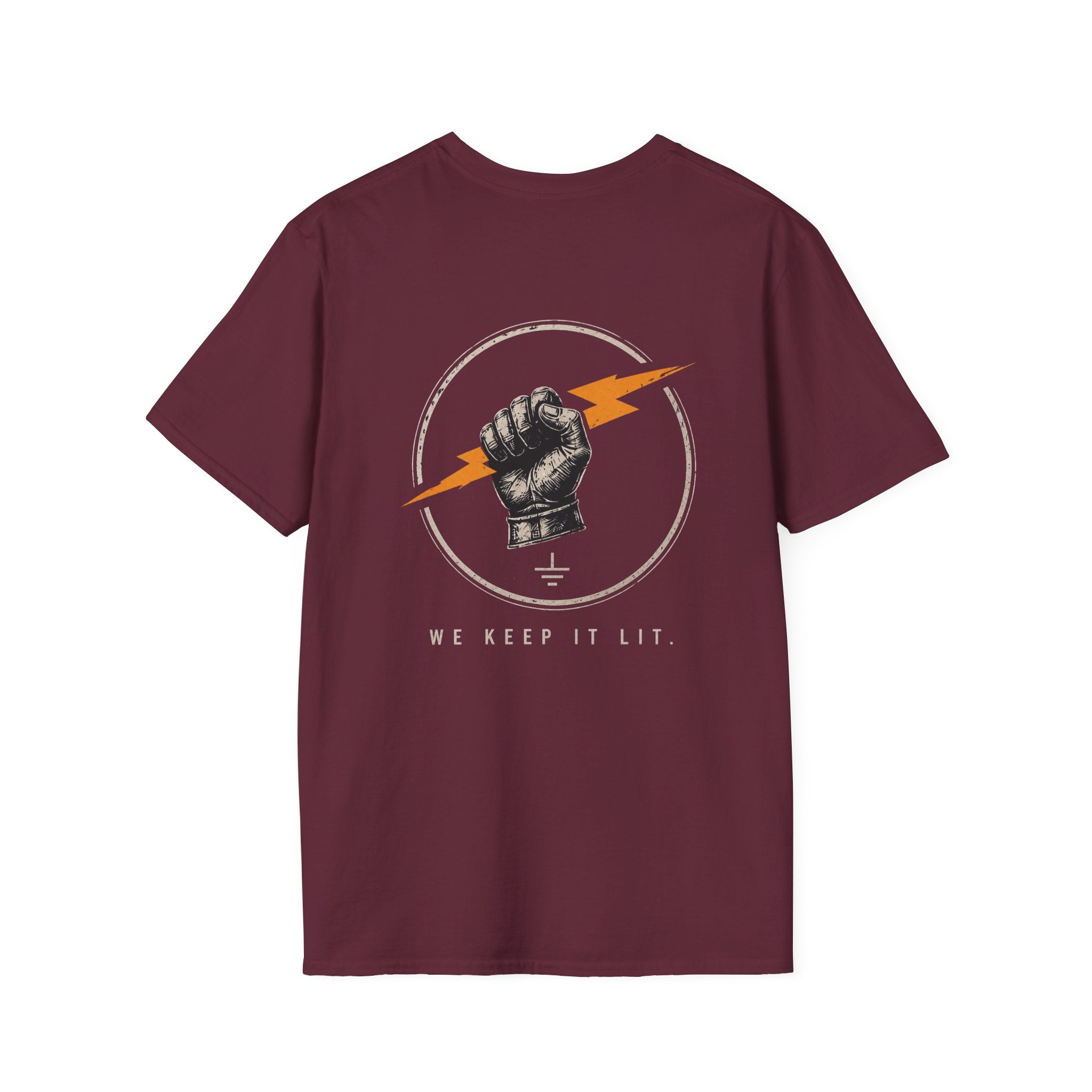 Electrician Holding Energy Bolt T-Shirt