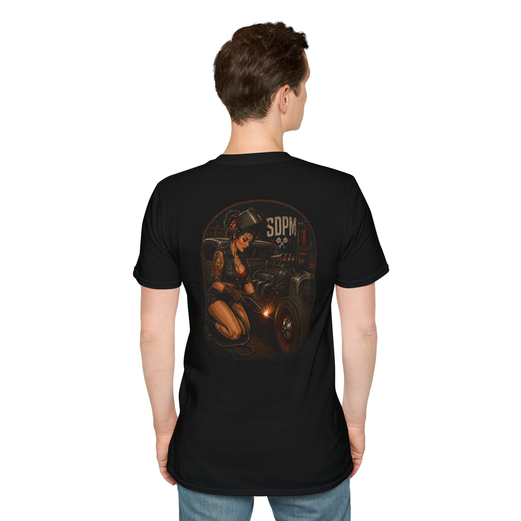 Pinup Welder Hot Rod T-Shirt