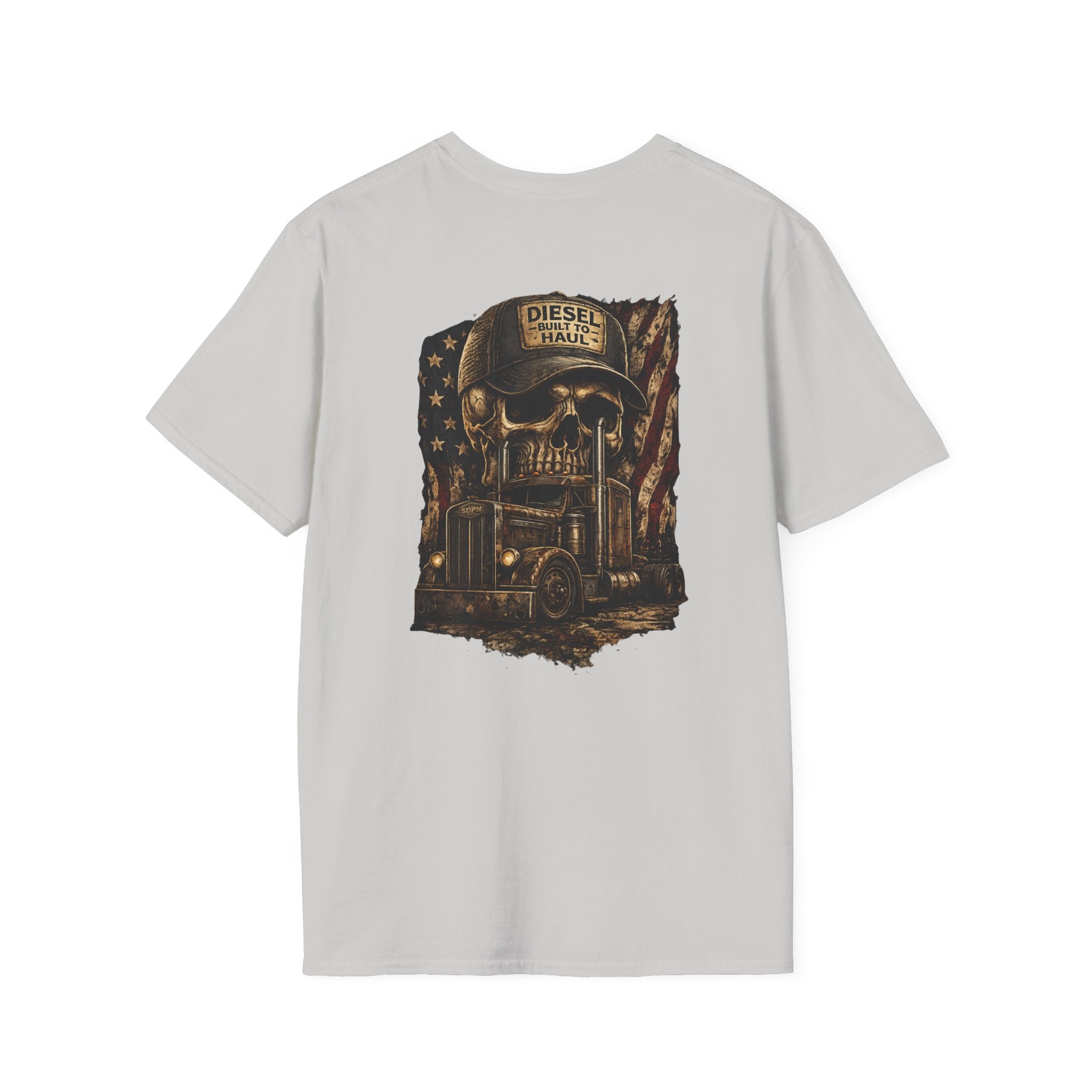 American Old School Semi with Skull T-Shirt