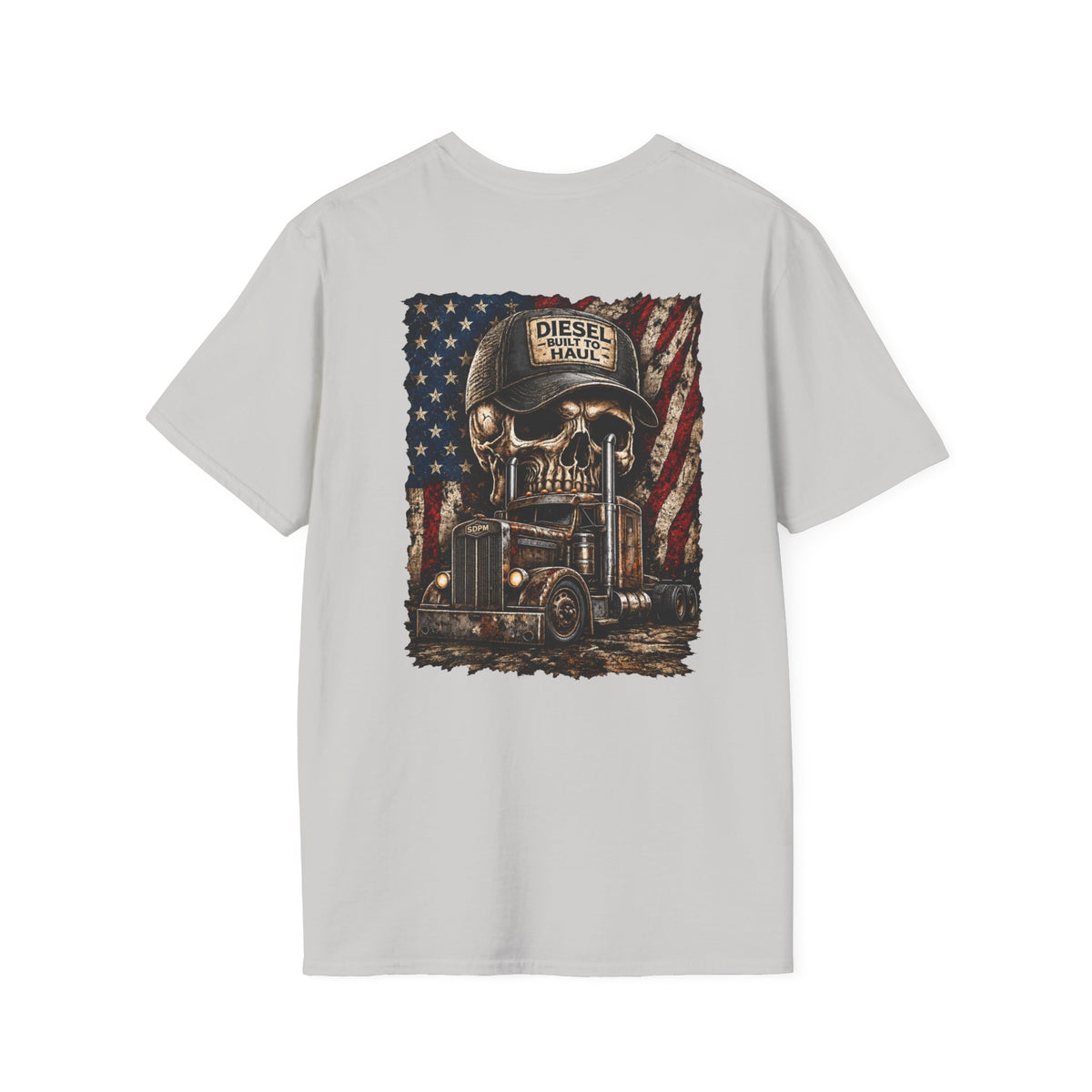 American Old School Semi with Skull T-Shirt