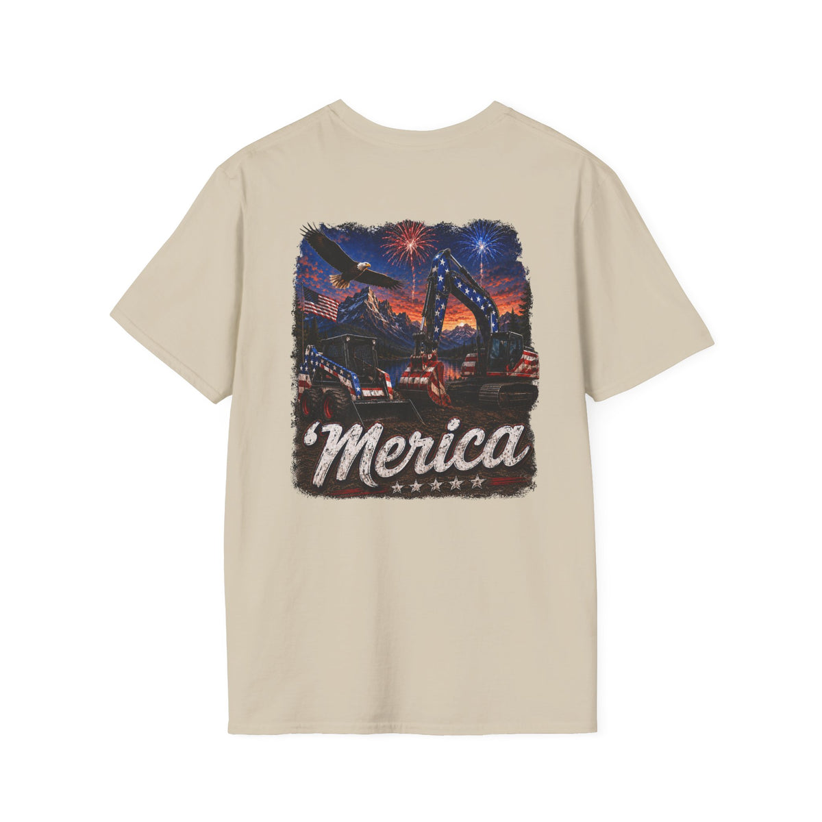 Patriotic 'Merica Heavy Equipment T-Shirt