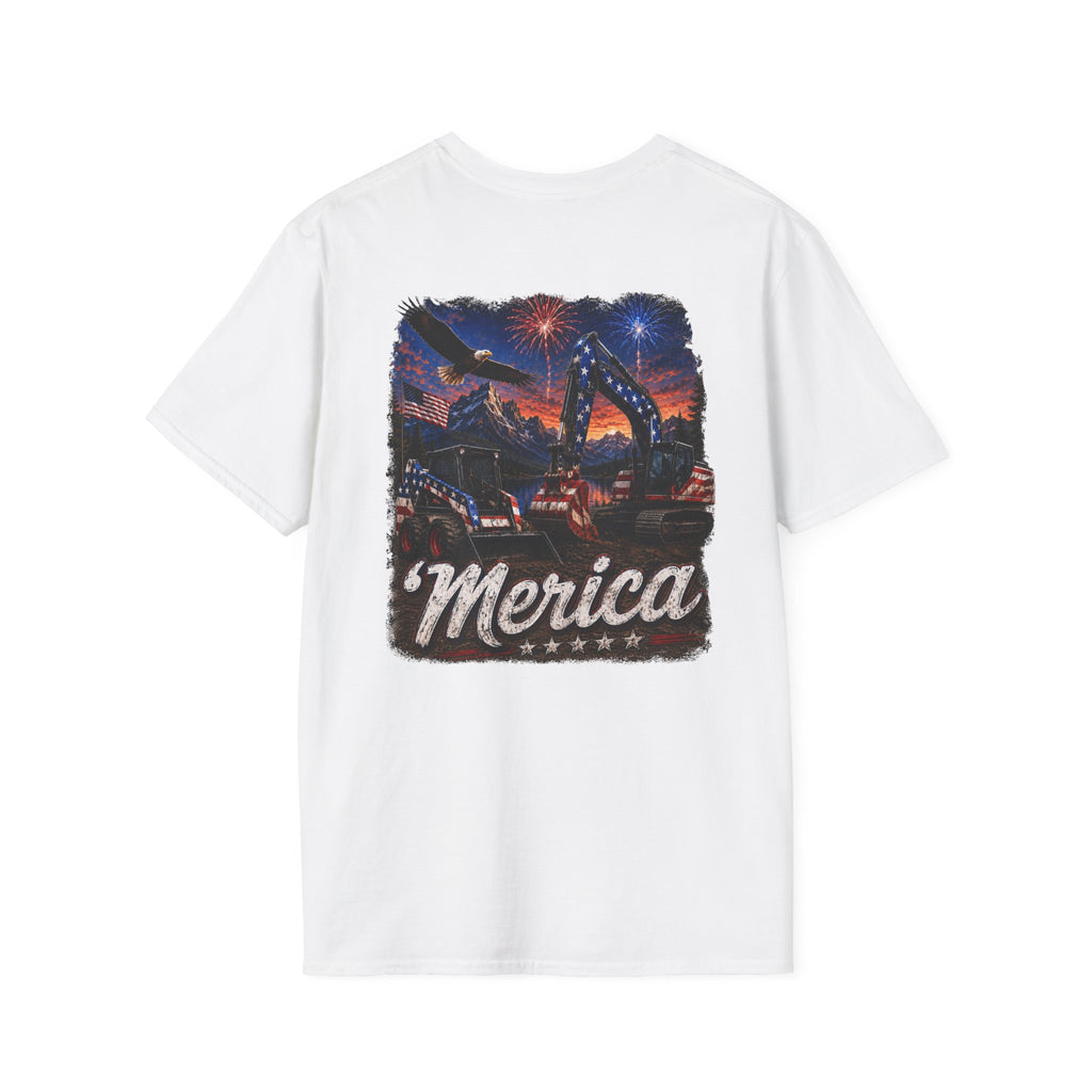 Patriotic 'Merica Heavy Equipment T-Shirt