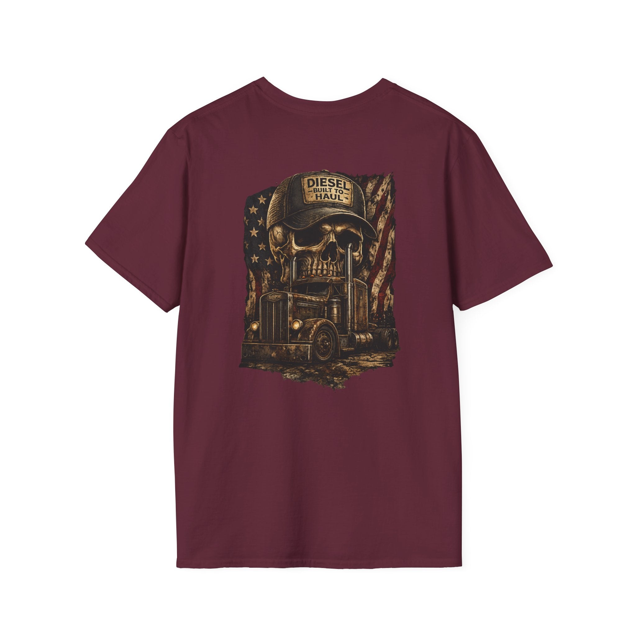 American Old School Semi with Skull T-Shirt