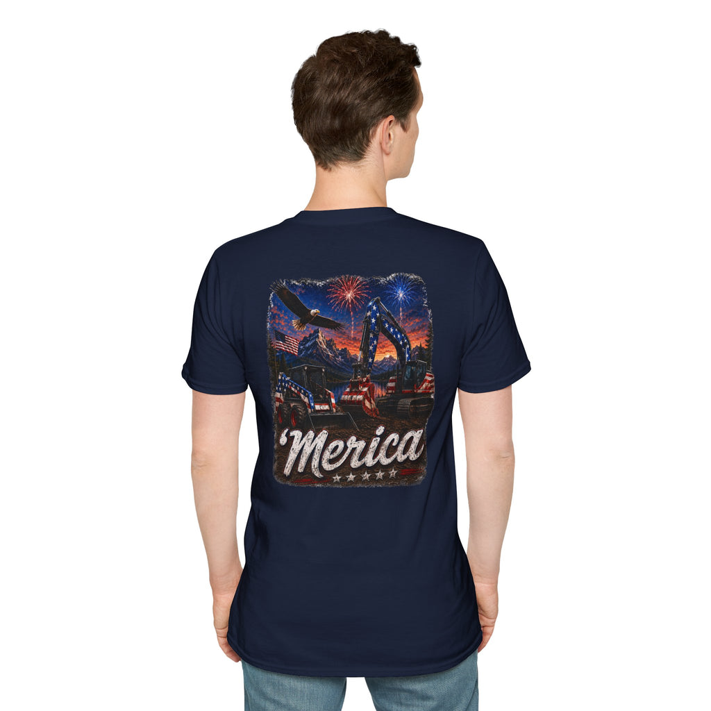 Patriotic 'Merica Heavy Equipment T-Shirt