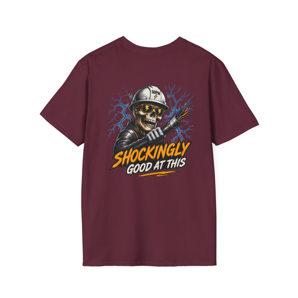 Shockingly Good At This Electrician Funny Skeleton T-Shirt