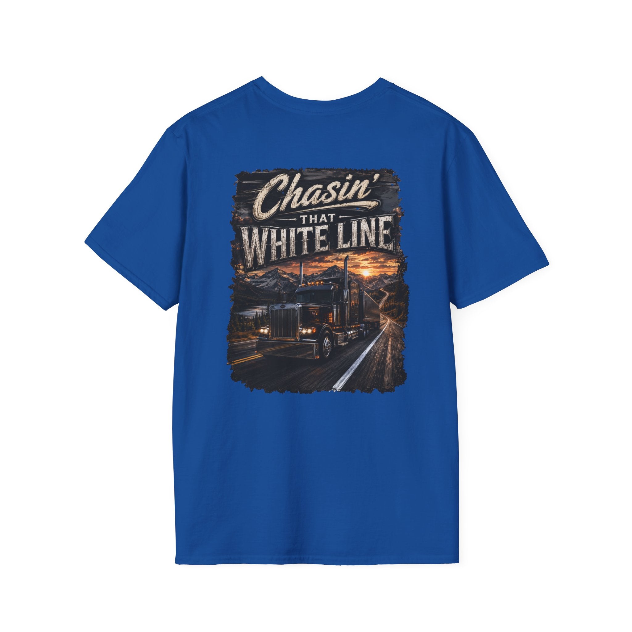 Chasing That White Line Trucking T-Shirt