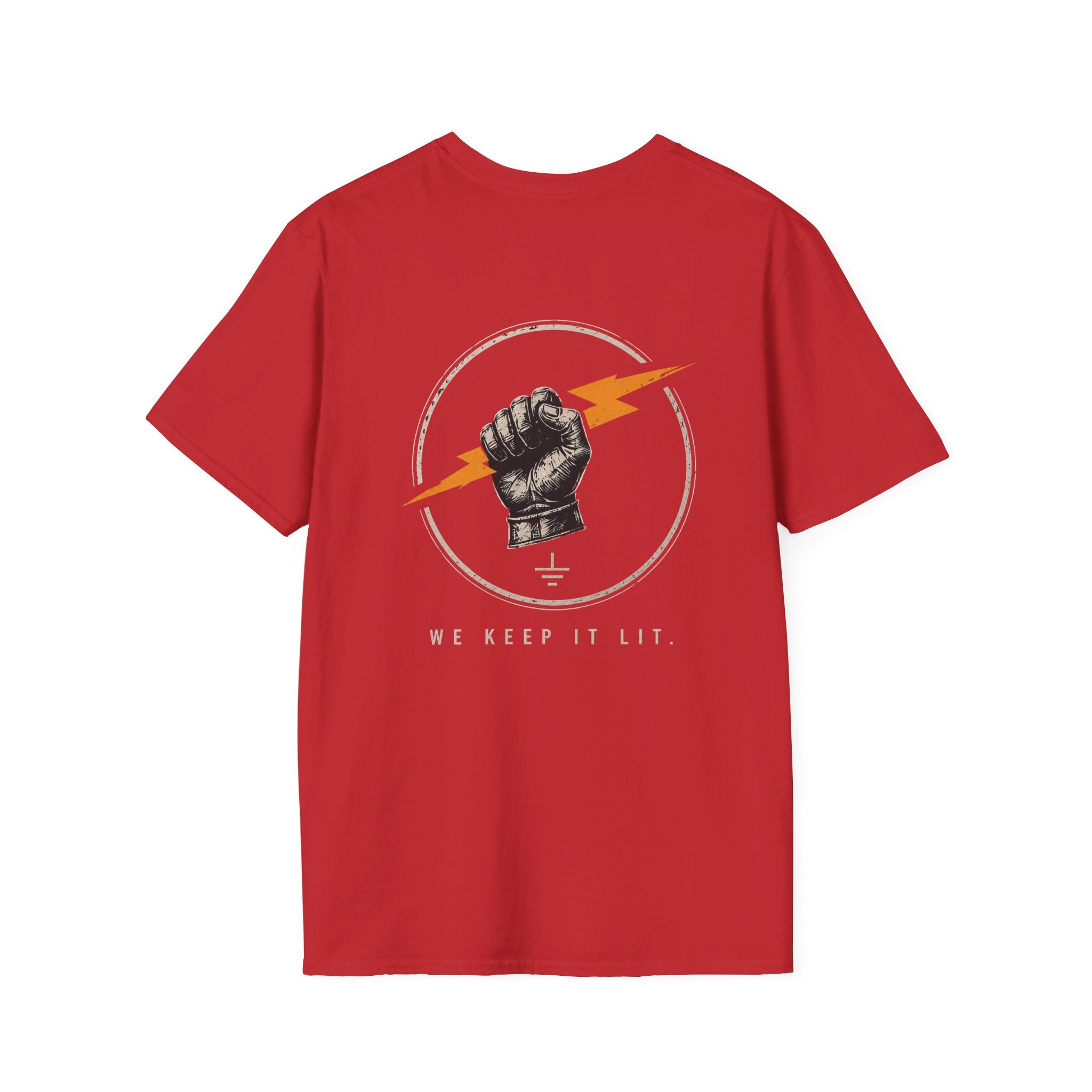 Electrician Holding Energy Bolt T-Shirt