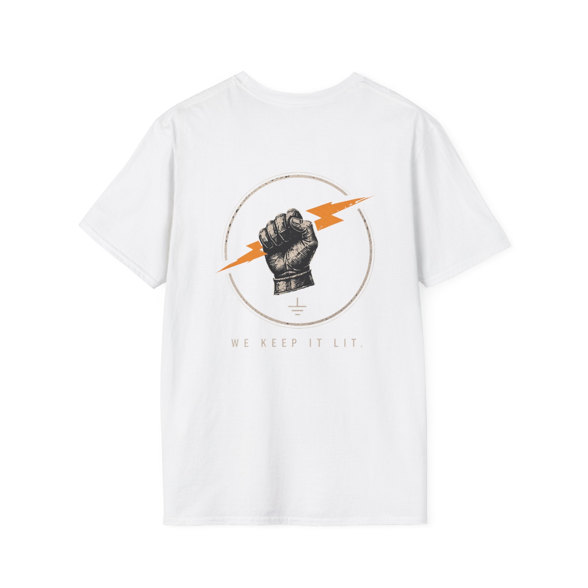 Electrician Holding Energy Bolt T-Shirt