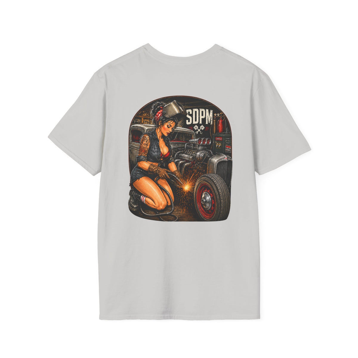 Pinup Welder Hot Rod T-Shirt
