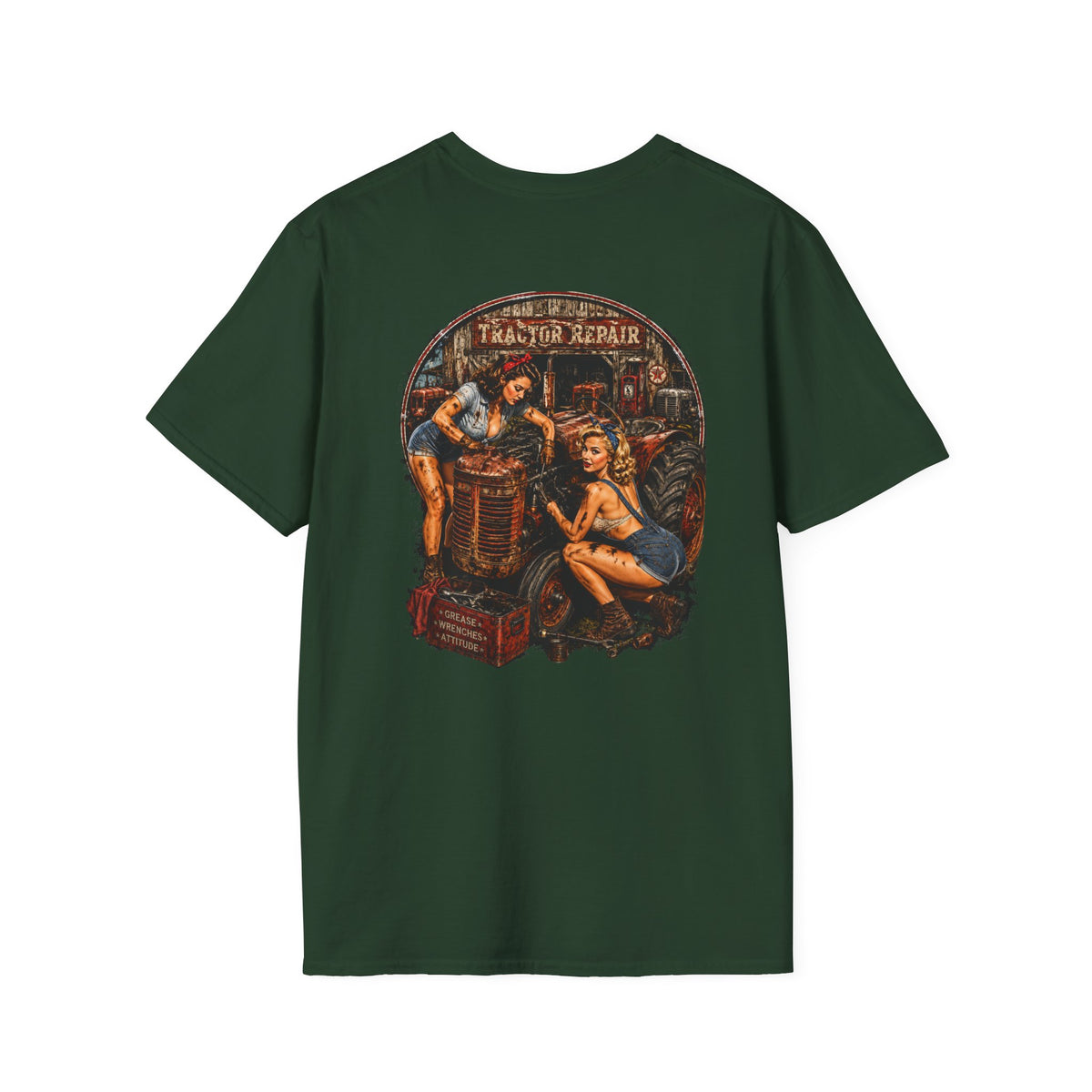 Pinup Girls Tractor Mechanic Tshirt