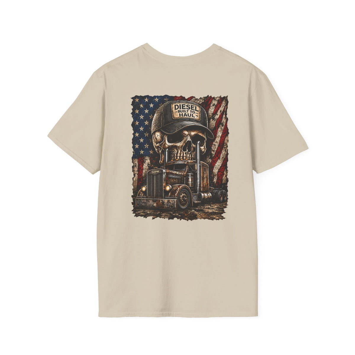 American Old School Semi with Skull T-Shirt