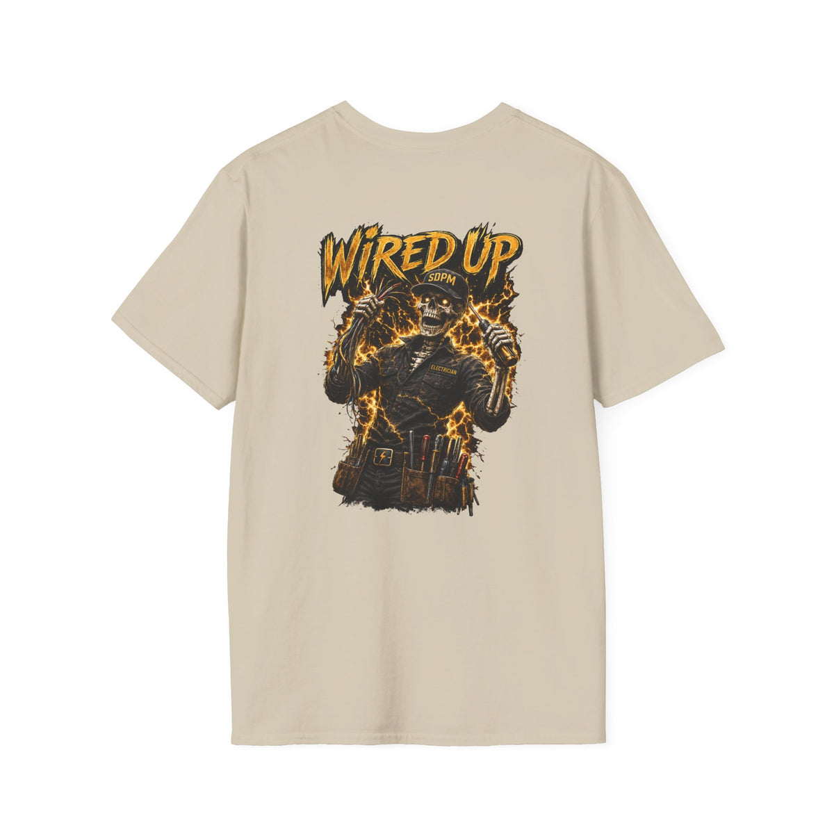 Electrician Wired Up Skeleton T-Shirt