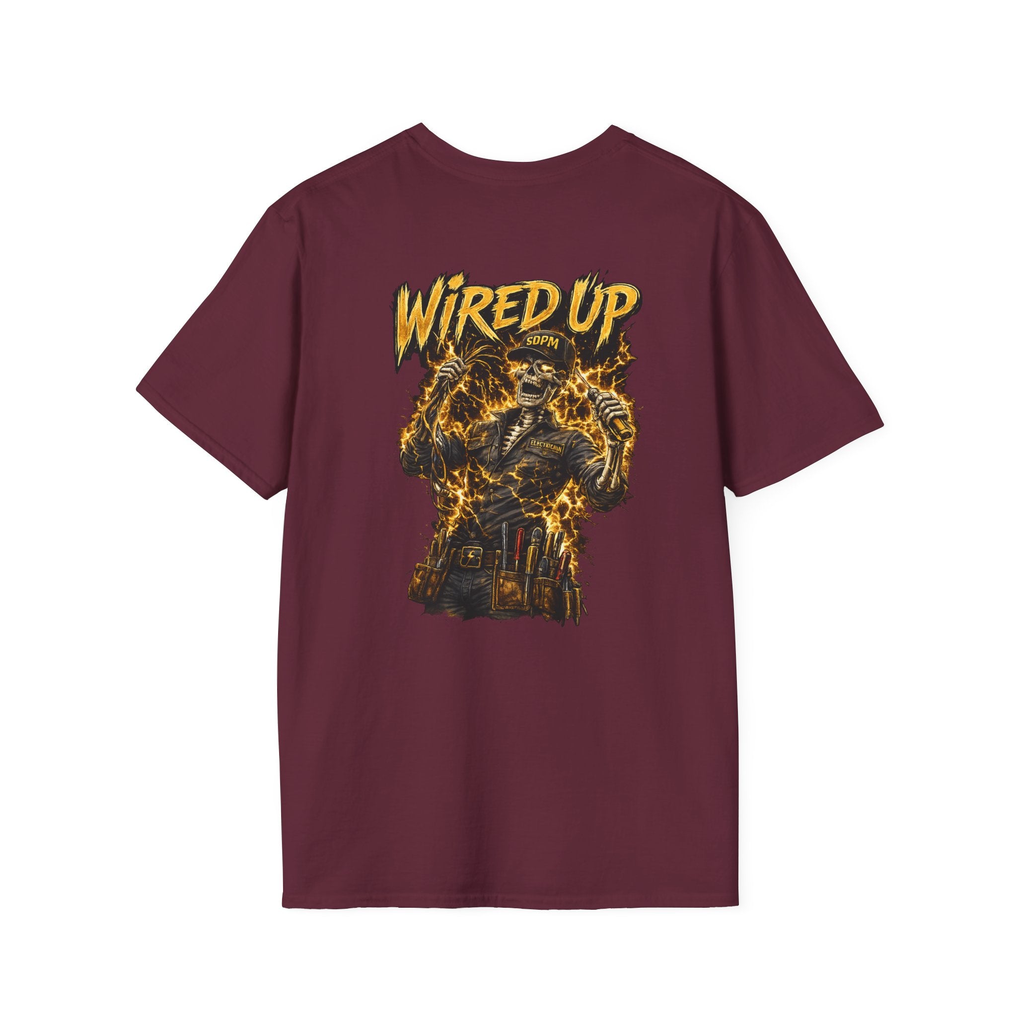 Electrician Wired Up Skeleton T-Shirt