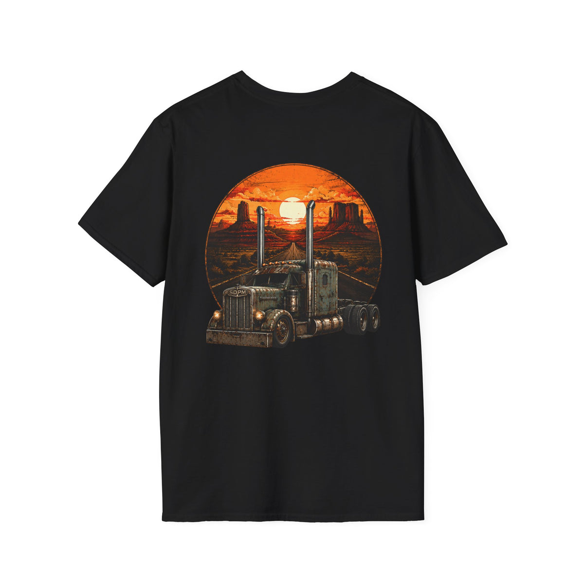 Rat Rod Style Semi Sunset T-Shirt