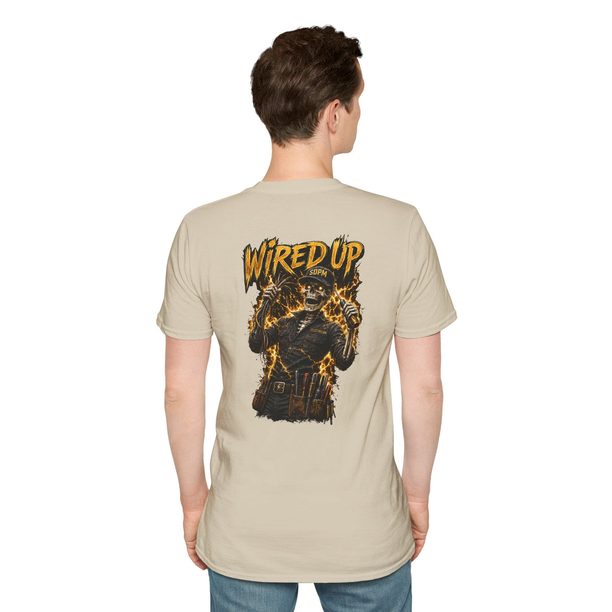 Electrician Wired Up Skeleton T-Shirt