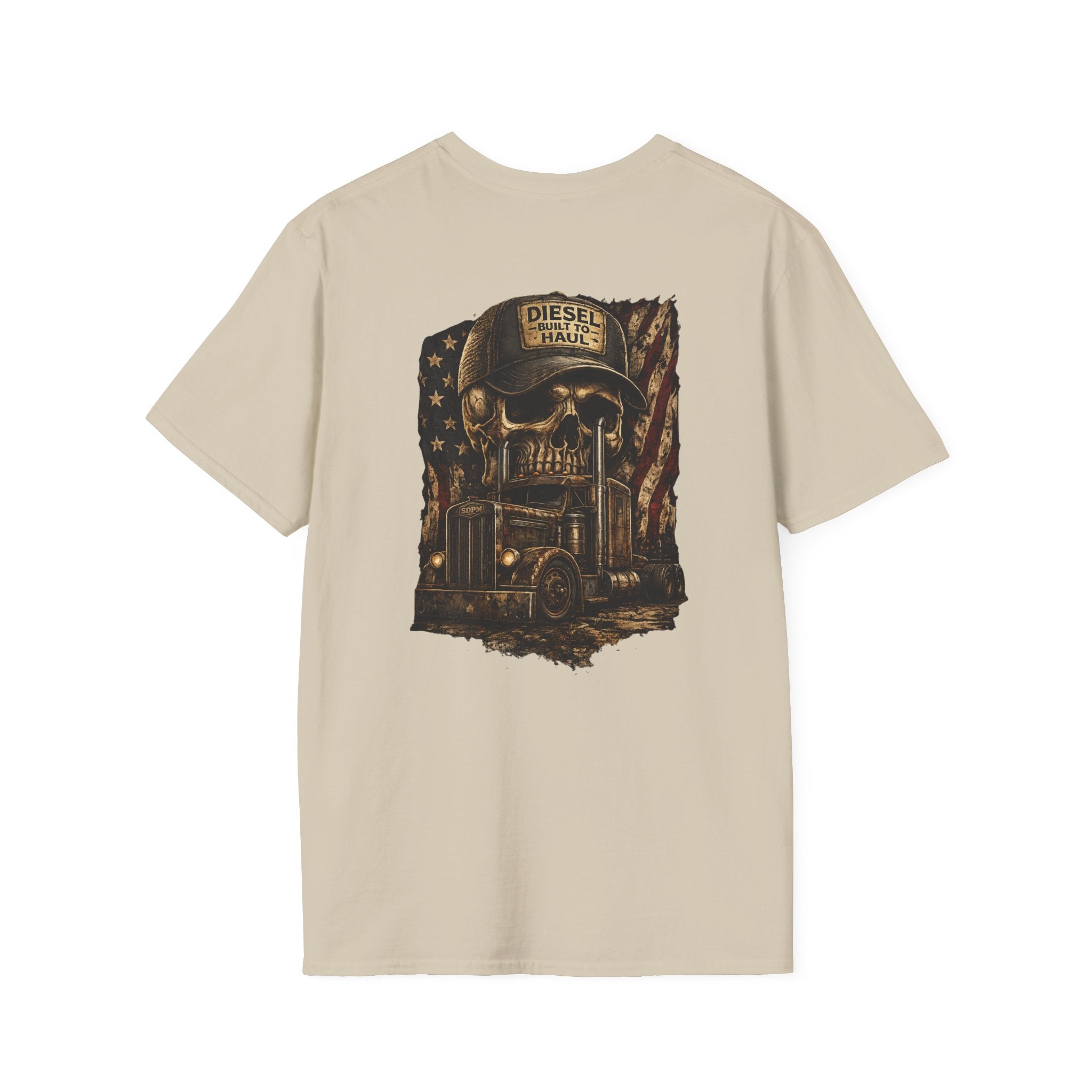 American Old School Semi with Skull T-Shirt