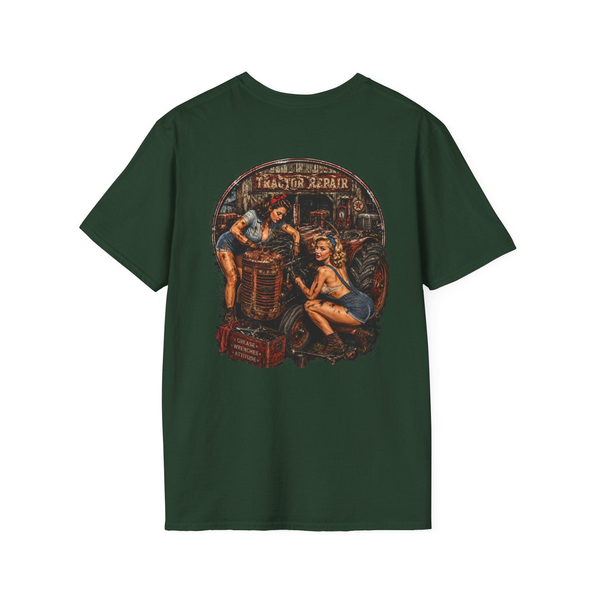 Pinup Girls Tractor Mechanic Tshirt