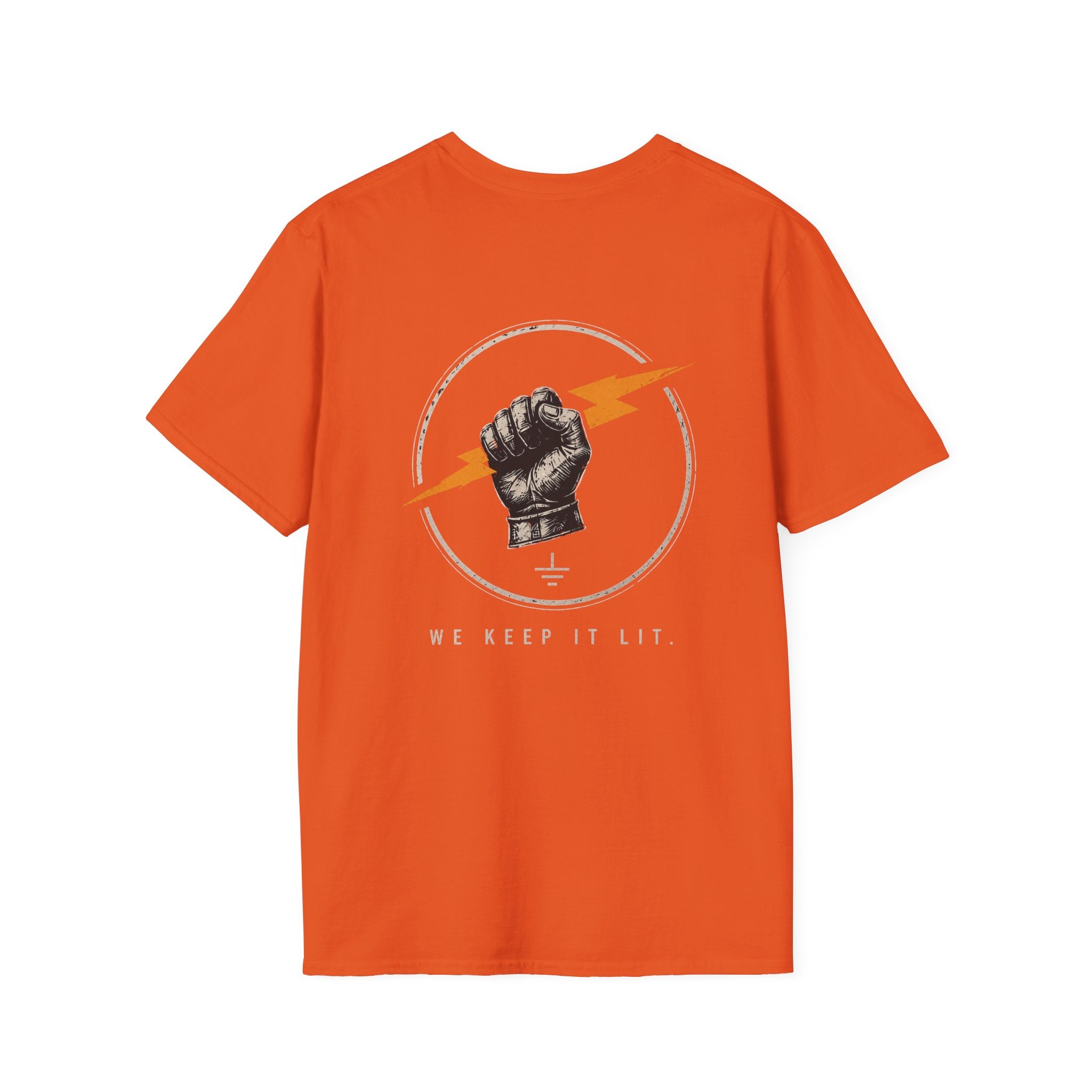Electrician Holding Energy Bolt T-Shirt