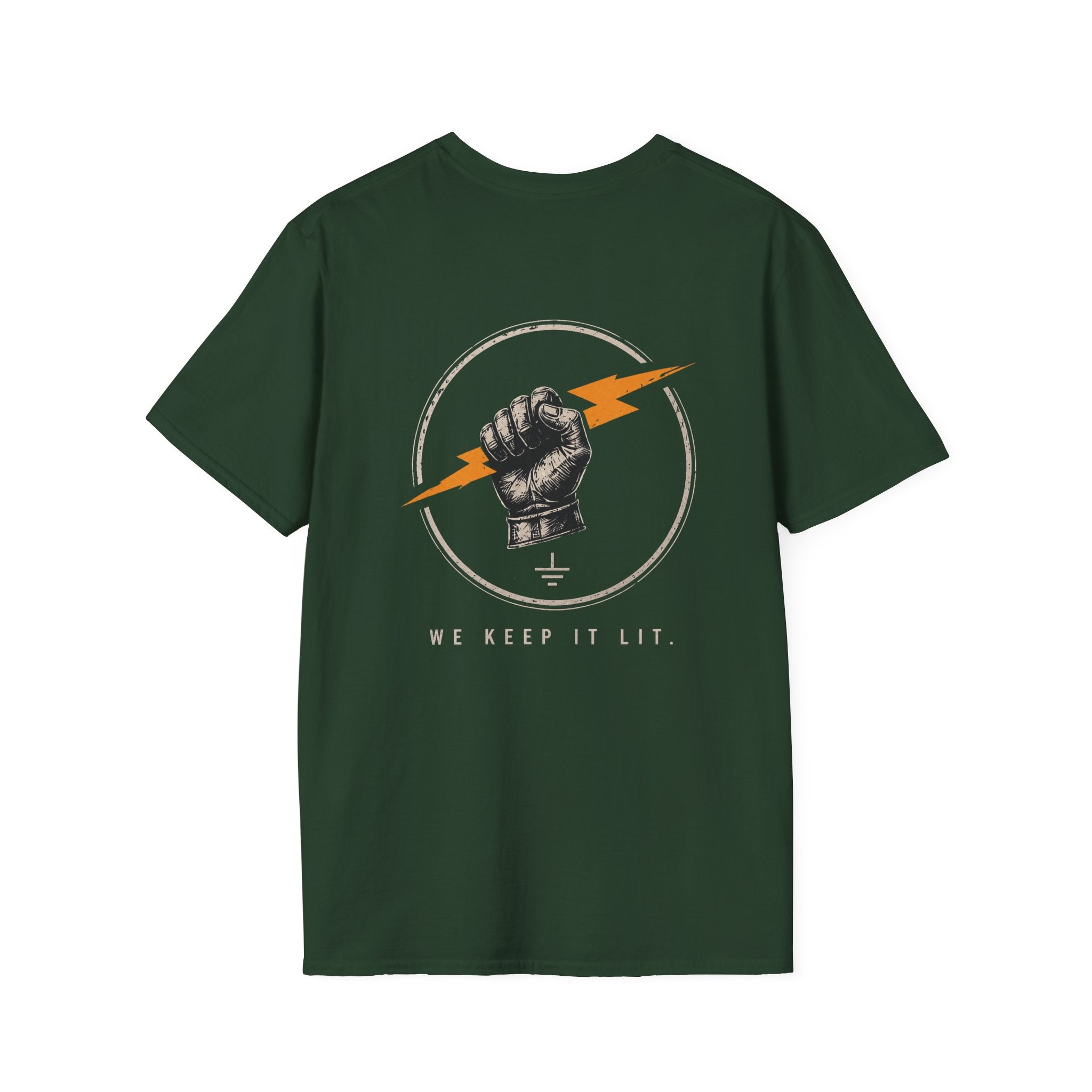 Electrician Holding Energy Bolt T-Shirt