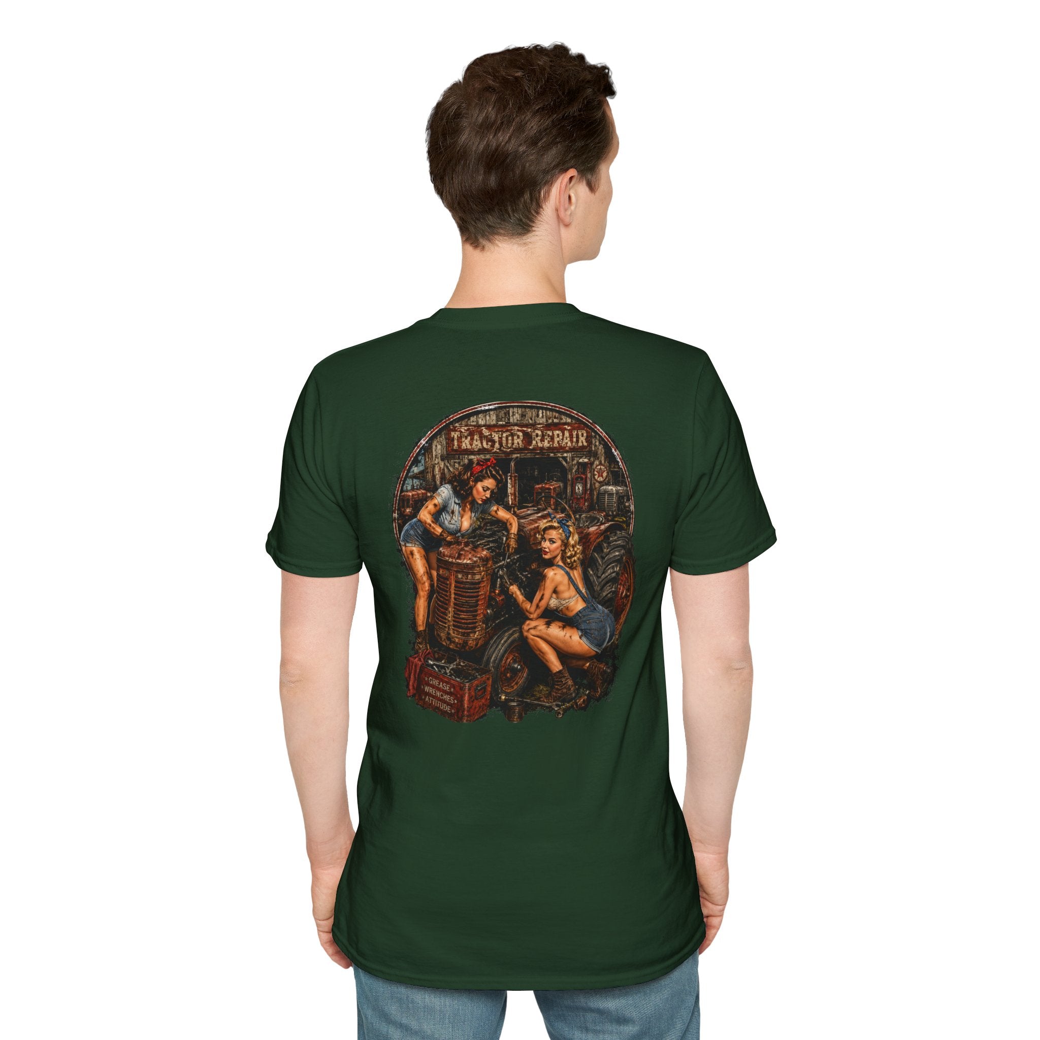 Pinup Girls Tractor Mechanic Tshirt