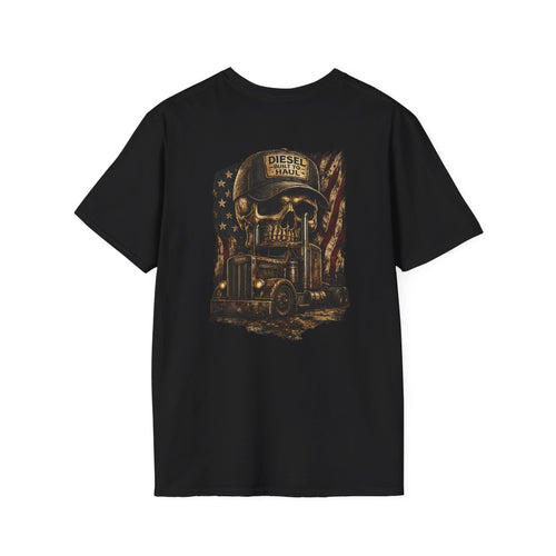 American Old School Semi with Skull T-Shirt